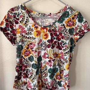 LOFT Multicolor Vintage Soft Short Sleeve Top